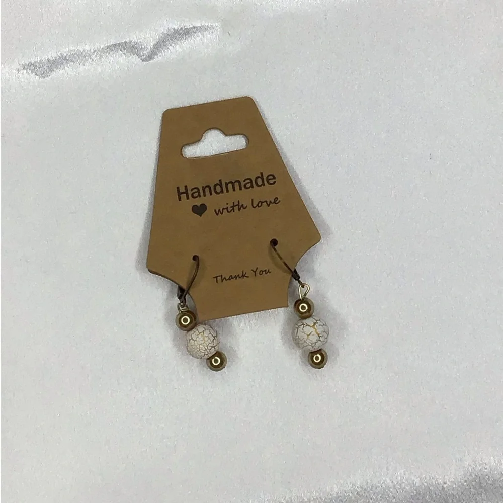 Handmade Beaded Dangle Earrings - Assorted Colors